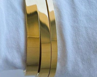 Pulsera de puño rellena de oro, pulsera tipo brazalete, pulsera con nombre personalizado, pulsera grabada ajustable, joyería impermeable, regalo de Navidad personalizado