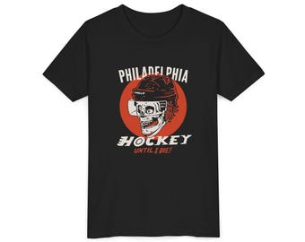 Camiseta juvenil: Philadelphia Hockey Bonesy V2, diseño del artista de Filadelfia Brunofsky.