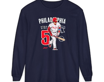 Stott, Comfort Colors met lange mouwen, Philadelphia Baseball, ontwerp van Philly-kunstenaar Brunofsky