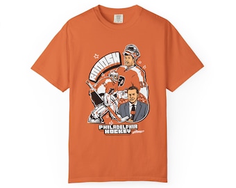 Hokej Philadelphia l Boosh l Koszulka unisex Comfort Colors l Projekt artysty z Filadelfii Brunofsky'ego