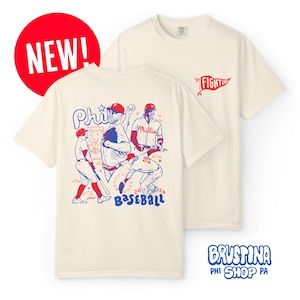 Philadelphia baseboll, matcher, unisex komfortfärger, design av Philly Artist Brunofsky
