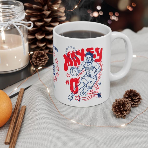 Maxey, Philadelphia Sixers, 11oz Mug, Gift, Original illustrations and  artwork by Brunofsky