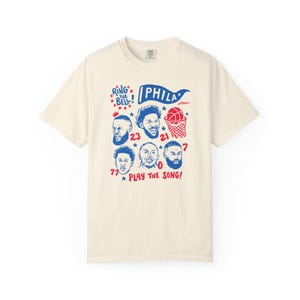 Philly Five v2 T-shirt, Philadelphia basket, unisex, bekväma färger, design av Philly Artist Brunofsky