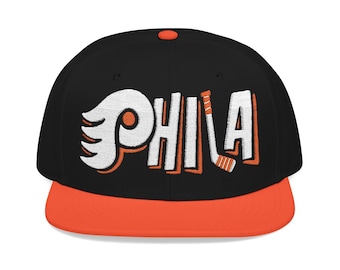 Cappello da hockey Philadelphia ricamato l Snapback l Design dell'artista di Filadelfia Brunofsky