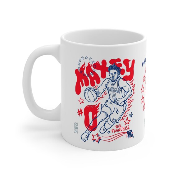Maxey, Philadelphia Sixers, 11oz Mug, Gift, Original illustrations and  artwork by Brunofsky