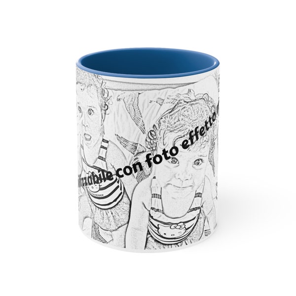 Customizable  Accent Coffee Mug, 11oz