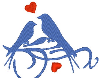 Love Birds Machine Embroidery Design File