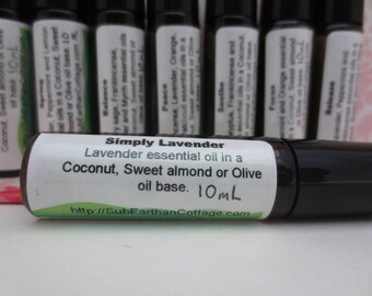 Aceite esencial roll-on Simply Lavender, fragancia de perfume natural