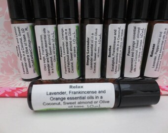 Perfume natural en roll-on con aceite esencial de lavanda, incienso y naranja Relax