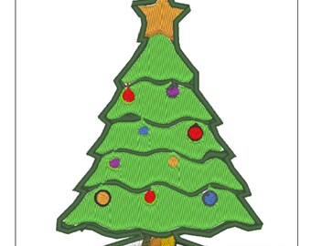 Archivo de diseño de bordado de máquina de árbol de Navidad