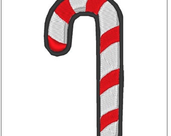 Candy Cane Machine Embroidery Design File