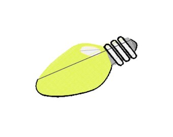 Archivo de diseño de bordado de máquina de bombilla de Navidad