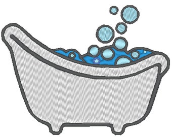 Archivo de diseño de bordado de máquina de baño de burbujas