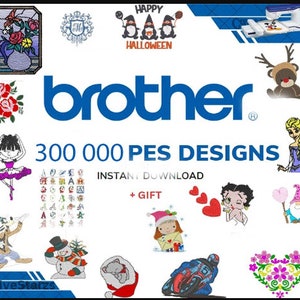Verzameling borduurontwerpen Brother Machine Download - meer dan 300.000 borduurbestanden in PES