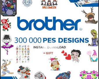 Colección de diseños de bordado Descarga de Brother Machine: más de 300.000 archivos de bordado en PES