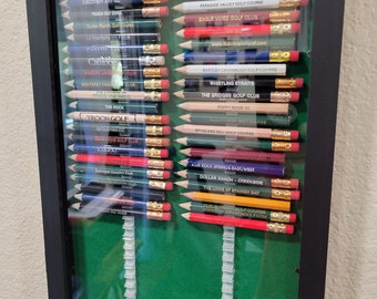 62 Golf pencil Display, memorabilia, Golf,
