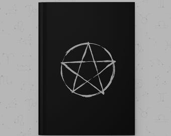 Grimoire Journal | Pentakel | Buch der Schatten | Hardcover Zauberbuch | Hexen Geschenk | Wicca Journal
