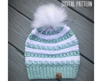 Inspiration Beanie Pattern | PDF | Crochet Beanie | Crochet Hat | Adult Beanie | Child Beanie | Winter Hat | Crochet Pattern
