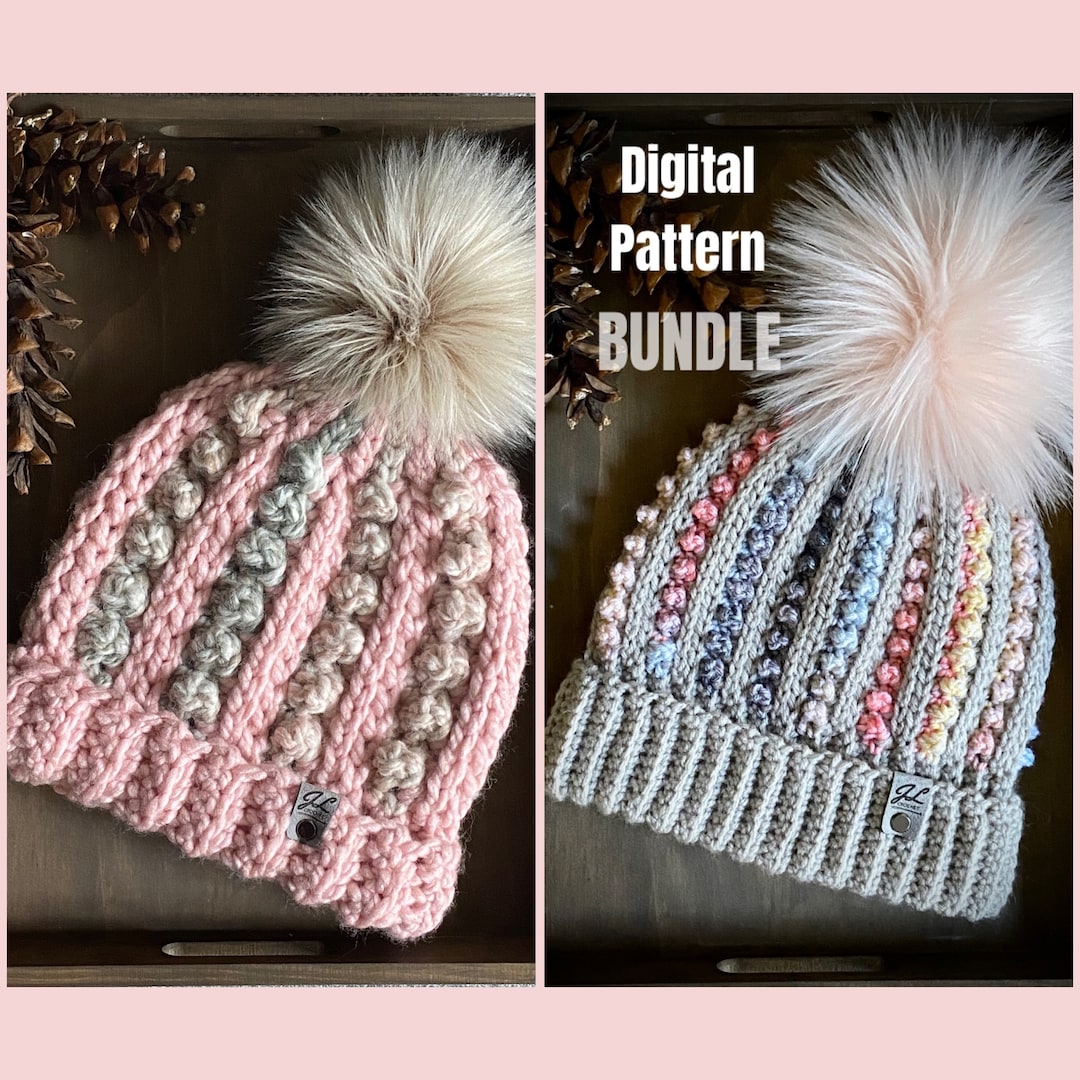 BUNDLE | the Lincoln Beanie Patterns | Crochet Beanie | Crochet Hat ...