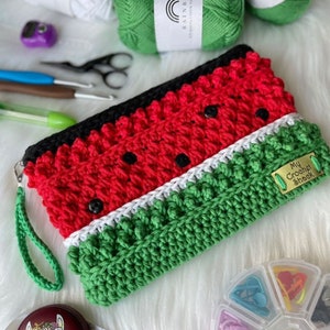 Darcy Pouch Pattern PDF Pattern Only Crochet Pouch Wristlet Crochet Pattern Cosmetics Bag Pencil Case Crochet Bag Zipper Bag image 8