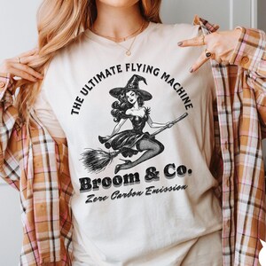 Broom & Co. The Ultimate Flying Machine. Zero Carbon Emission. Witch Broomstick Car Lovers Halloween Funny Spooky Season Trick or Treat Gift