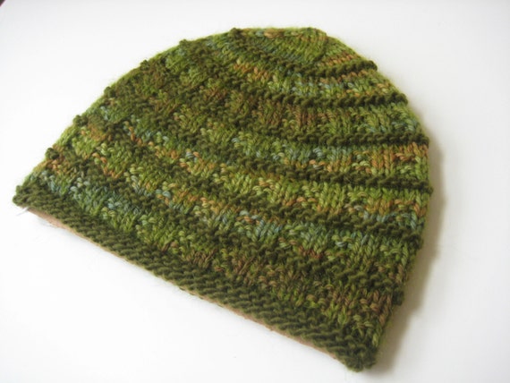 olive green knit hat