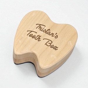 Personalised Baby Boys Girls Keepsake Wooden Tooth Fairy Milk Teeth Storage Box