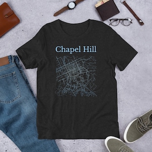 T-shirt carte Chapel Hill, UNC