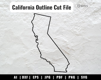 California Outline SVG Files | California Cut Files | United States of ...