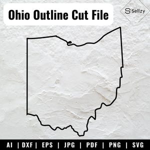 Ohio Umriss SVG-Dateien | Ohio Cut Dateien | Ohio Umriss PNG | Ohio Vektor | USA Vektordateien | Ohio Karte Clip Art | Ohio Cricut | Bundesstaat Ohio
