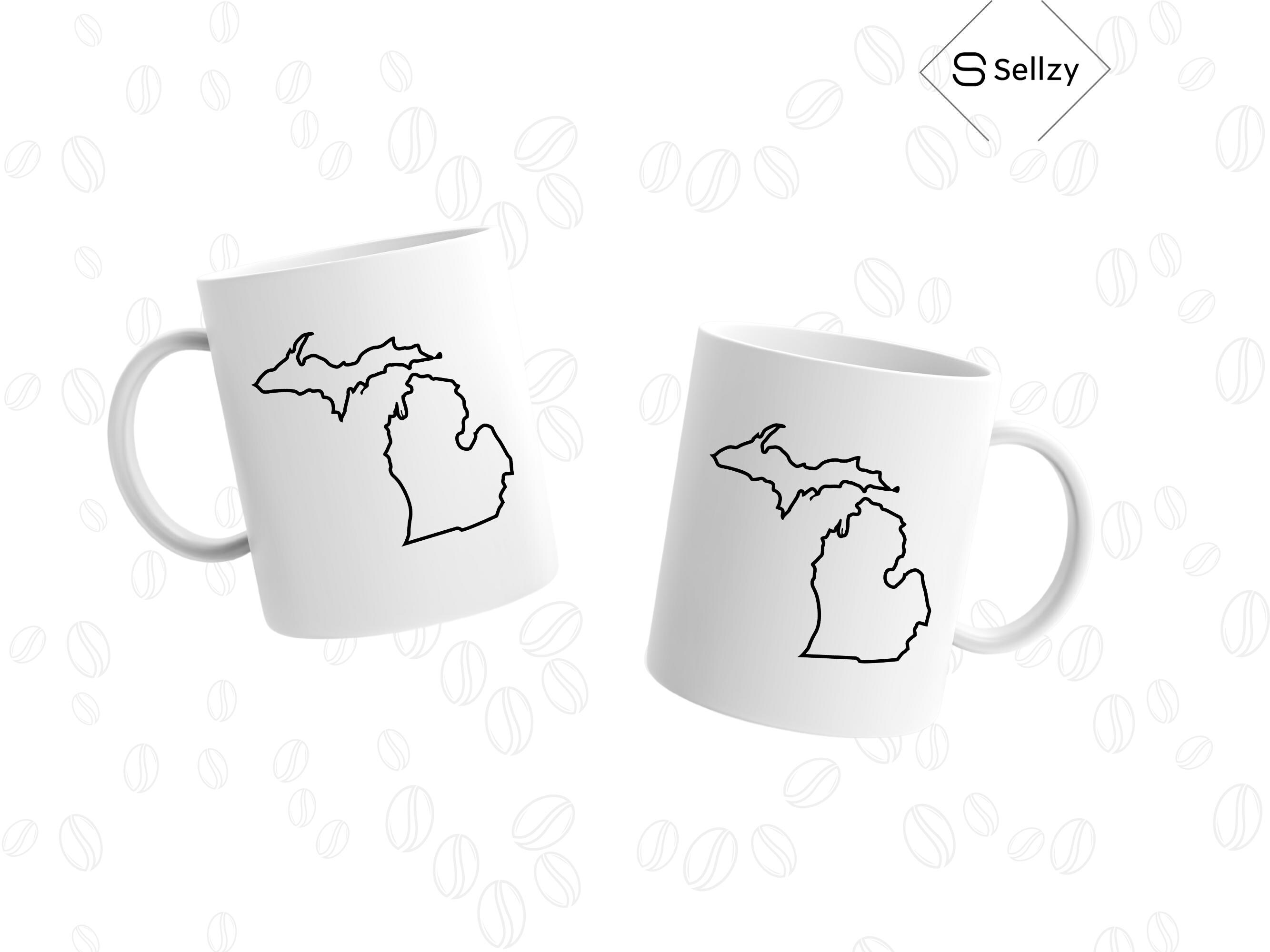 Michigan Outline SVG Files | Michigan Cut Files | Michigan Vector | USA ...