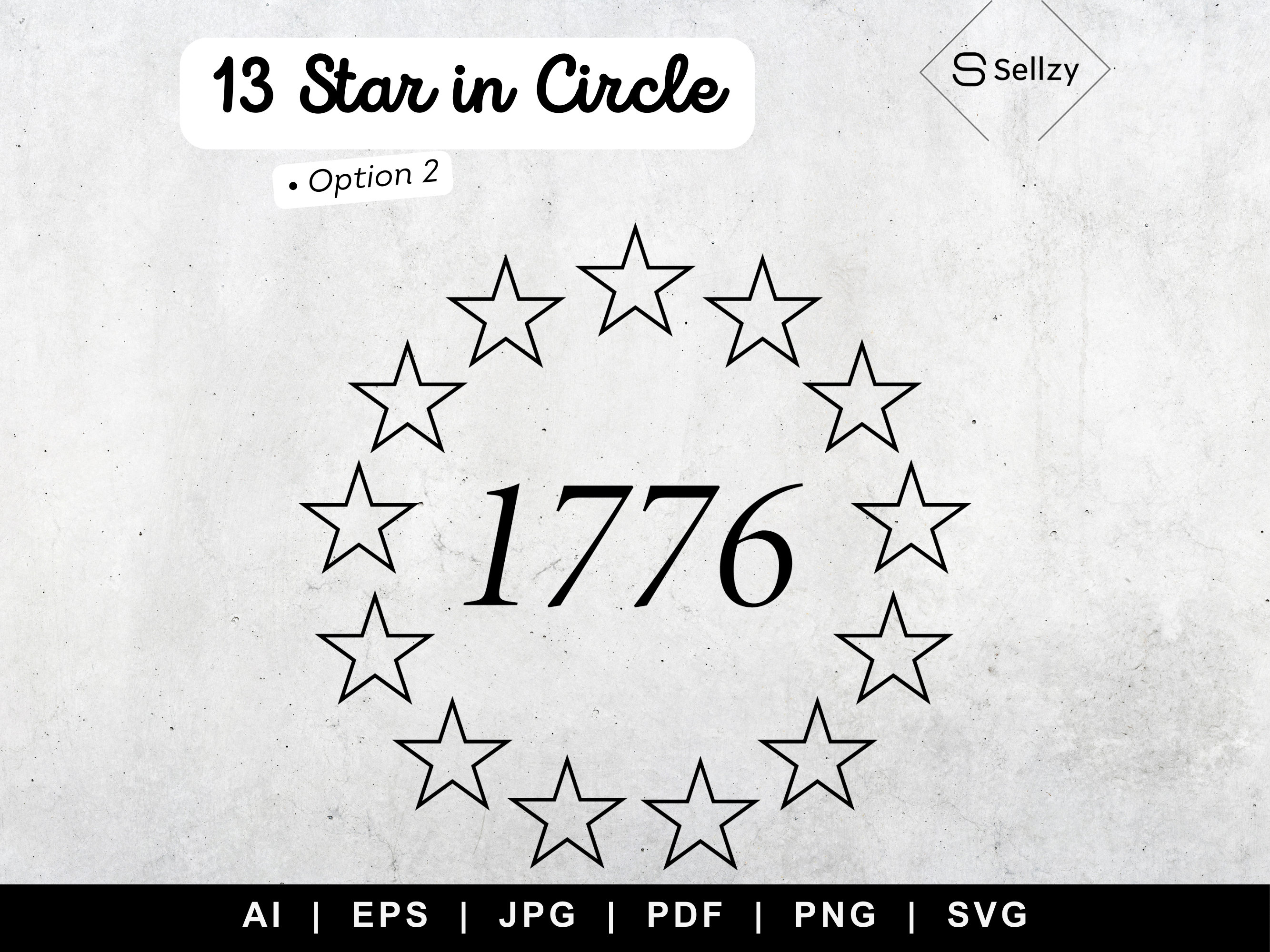 13 Stars Patriotic SVG Bundle | Star Circle SVG Files | 13 Stars in ...