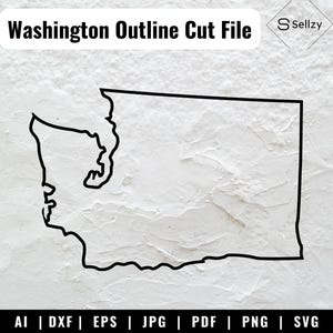 Washington outline SVG-bestanden | Washington gesneden bestanden | Washington-vector | VS vectorbestanden | Illustraties kaart Washington | Svg staat Washington