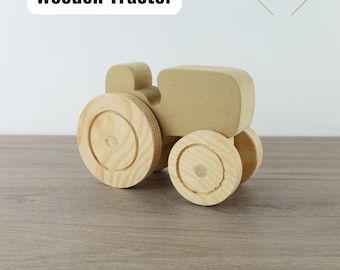 Wooden Toy Tractor | Organic Baby Toy Wooden | Wooden Tractor | Handmade Natural Wooden Tractor | Wood Toy Vehicle | Handmade Wood Tractor
