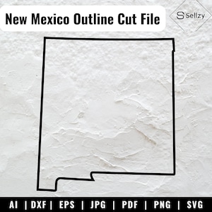 New Mexico Outline SVG Files | New Mexico Cut Files | New Mexico Vector | USA Vector Files | New Mexico Map Clip Art | New Mexico Cricut