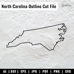 North Carolina Outline SVG Files | North Carolina Cut Files | North Carolina Vector | USA Vector Files | North Carolina Map Clip Art