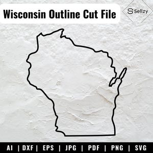 Wisconsin Outline SVG Files | Wisconsin Cut Files | Wisconsin Vector | USA Vector Files | Wisconsin Map Clip Art | Wisconsin State svg