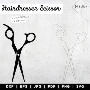 Hairdresser Scissors Bundle | Hairdresser Scissors SVG | Scissors SVG | Crafting Clipart | Silhouette | Hairstylist SCG| Instant Download