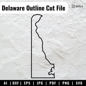 Delaware Outline SVG Files | Delaware Cut Files | Delaware Outline PNG | Delaware Vector | USA Vector Files | Delaware Map Clip Art
