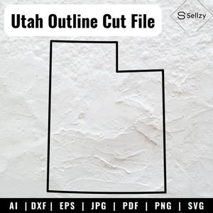 Fichiers SVG contour de l'Utah | Fichiers de coupe de l'Utah | Contour de l'Utah PNG | Vecteur de l'Utah | vectoriels des États-Unis | Clipart Carte de l'Utah | Svg de l'État de l'Utah