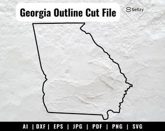 Georgia Outline SVG Files | Georgia Cut Files | Georgia Outline PNG | Georgia Vector | USA Vector Files | Georgia Map Clip Art