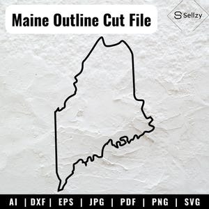 Maine Outline SVG Files | Maine Cut Files | Maine Outline PNG | Maine Vector | USA Vector Files | Maine Map Clip Art | Maine Cricut