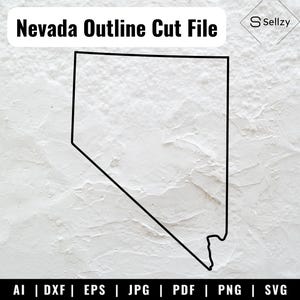 Nevada overzicht SVG-bestanden | Nevada gesneden bestanden | Nevada-vector | VS vectorbestanden | Illustraties kaart Nevada | Cricut Nevada | Nevada staat SVG