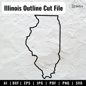 Illinois Outline SVG Files | Illinois Cut Files | Illinois Outline PNG | Illinois Vector | USA Vector Files | Illinois Map Clip Art