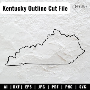 Kentucky Outline SVG Files | Kentucky Cut Files | Kentucky Vector | USA Vector Files | Kentucky Map Clip Art | Kentucky Cricut