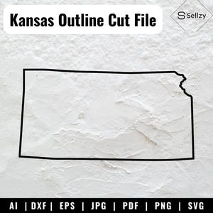 Kansas Outline SVG Files | Kansas Cut Files | Kansas Outline PNG | Kansas Vector | USA Vector Files | Kansas Map Clip Art | Kansas Cricut