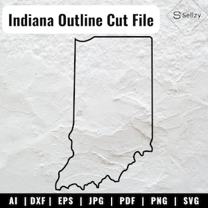 Indiana Outline SVG Files | Indiana Cut Files | Indiana Outline PNG | Indiana Vector | USA Vector Files | Indiana Map Clip Art