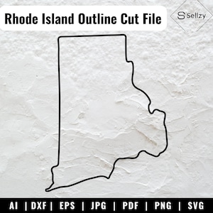 Rhode Island Outline SVG Files | Rhode Island Cut Files | Rhode Island Vector | USA Vector Files | Rhode Island Map Clip Art
