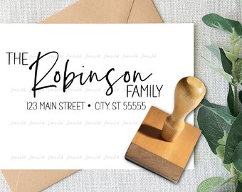 Family Name Return Address Stamp, Modern Address Stamp, Self-Inking Address Stamp, Custom Address Stamp, Personalized Address Stamp