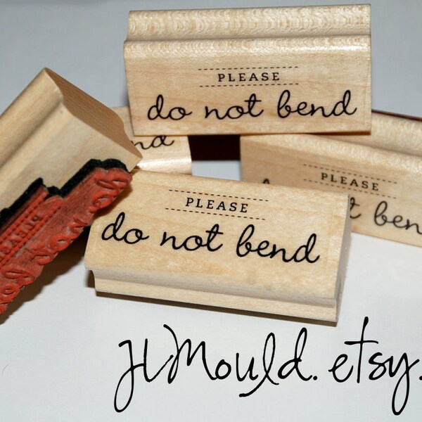 Stocking Stuffer Sale Ready to Ship Red Rubber Professional Photographer Stamp Please Do Not Bend Photo Photos DYI Wedding Small Business